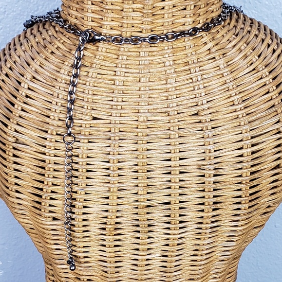 Rhinestone and Metal Necklace - Picture 4 of 8